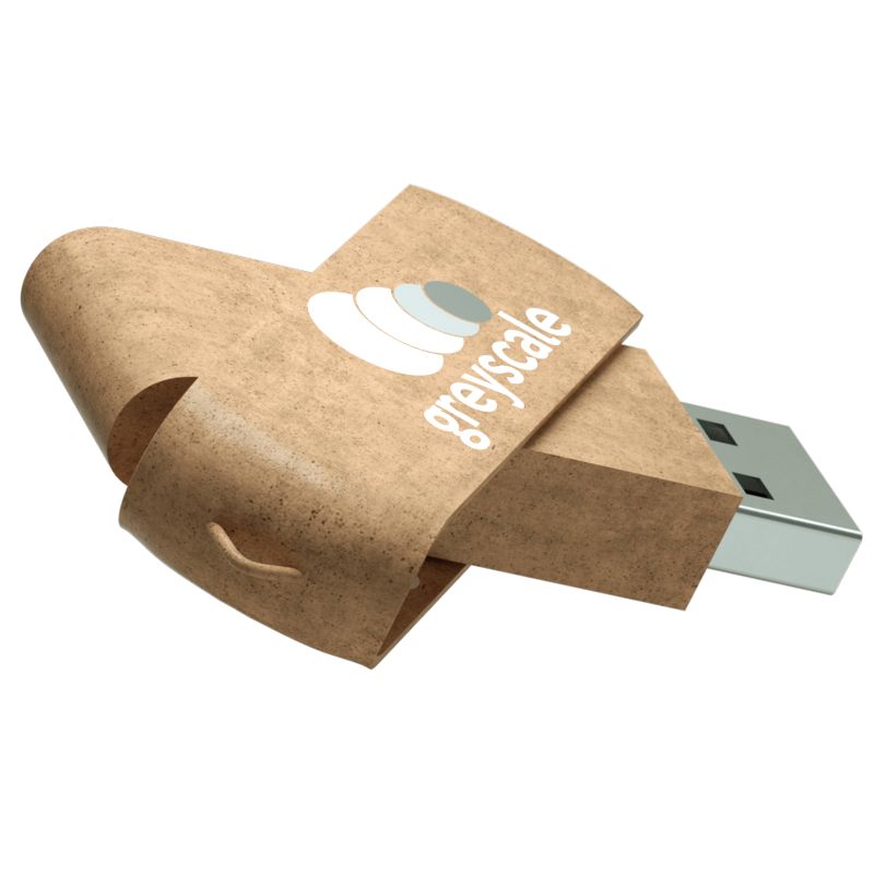 Rubberised plastic USB stick Twister Reloaded