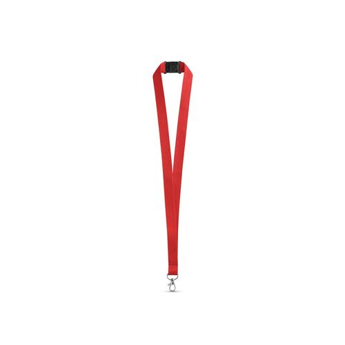 LEEDS. Lanyard en polyester avec fermoir de sécurité