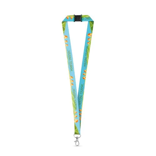 DOVER. Recycled polyester (100% rPET) sublimation lanyard with carabiner DOVER. Recycled polyester (100% rPET) sublimation lanyard with carabiner