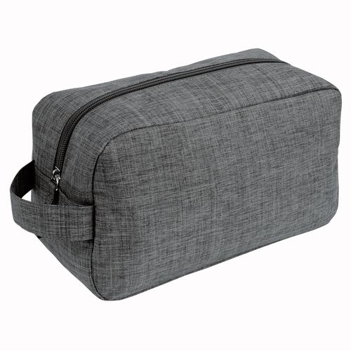300D polyester melange fabric cosmetic bag with handle 300D polyester melange fabric cosmetic bag with handle
