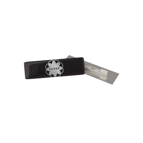 Badge Megan Metal, Rectangular, 74 x 20 mm, Needle, Doming in full color Badge Megan Metal, Rectangular, 74 x 20 mm, Needle, Doming in full color