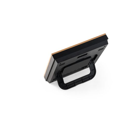 BROMLEY. Station météo de bureau avec écran LCD en ABS et bambou