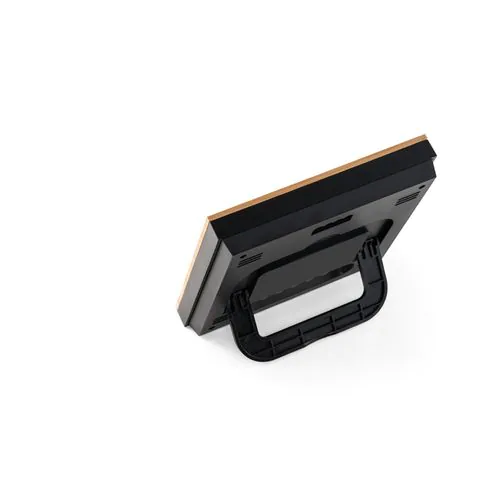 BROMLEY. Stazione meteo da tavolo con schermo LCD in ABS e bambù