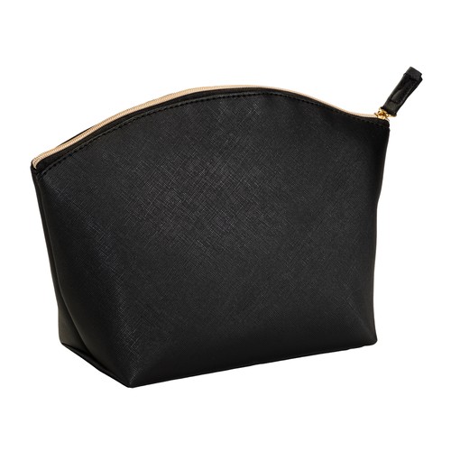 Estuche de belleza multiusos de PU saffiano de grano fino