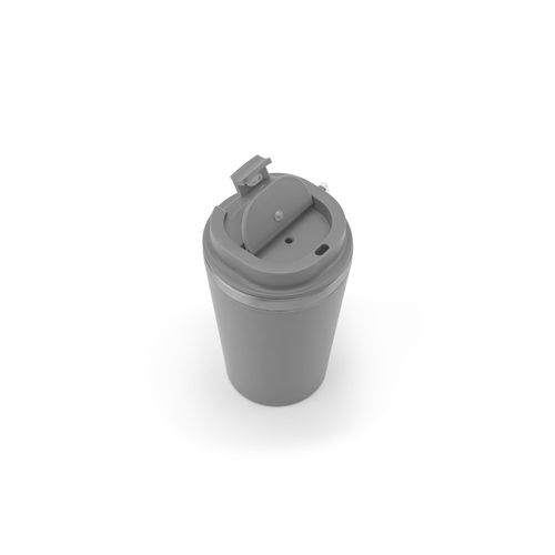 SPITZ. Stainless steel travel cup (90% rSS) with double wall and matt finish 460 mL