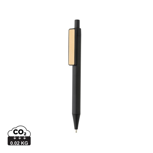 Stylo en ABS recyclé GRS avec clip en bambou Stylo en ABS recyclé GRS avec clip en bambou