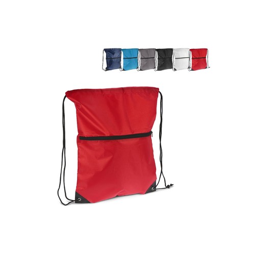 Borsa a coulisse 210T R-PET con cerniera Borsa a coulisse 210T R-PET con cerniera
