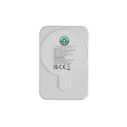 Stellar RCS recycled plastic 5000 mah 5W magnetic powerbank Stellar RCS recycled plastic 5000 mah 5W magnetic powerbank