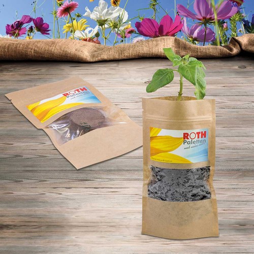 Plante verte en sachet avec graines - Souci