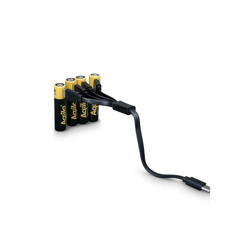 Piles rechargeables Aqiila AAA USB-C 600 mAh, lot de 4