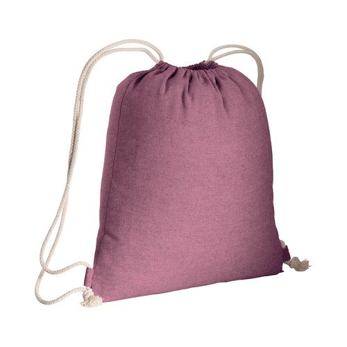 150g/m2 recycled cotton drawstring backpack