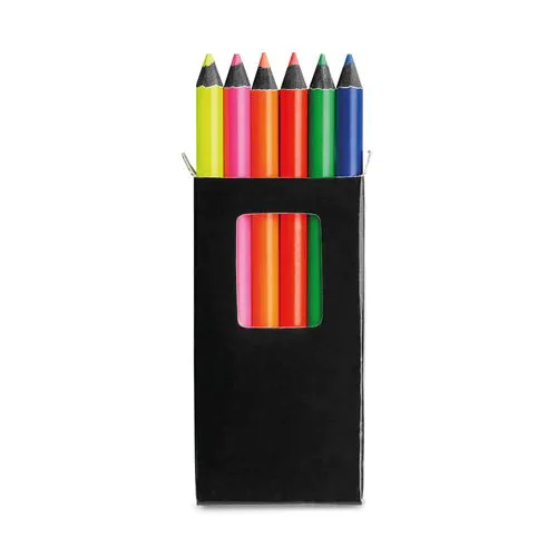 MEMLING. Boîte à crayons avec 6 crayons de couleur MEMLING. Boîte à crayons avec 6 crayons de couleur