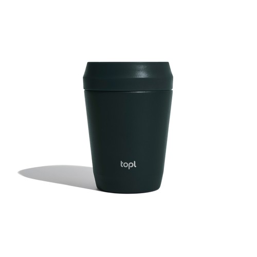 Topl Recycled Staal To Go beker gepatenteerd 360 Lid 235ml Topl Recycled Staal To Go beker gepatenteerd 360 Lid 235ml