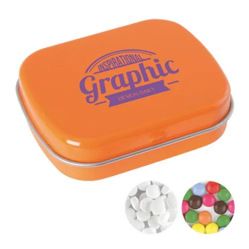 Scharnierblik met mintjes Scharnierblik met mintjes