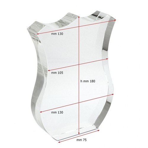 CRYSTAL TROPHY K9 MM 180X130X30