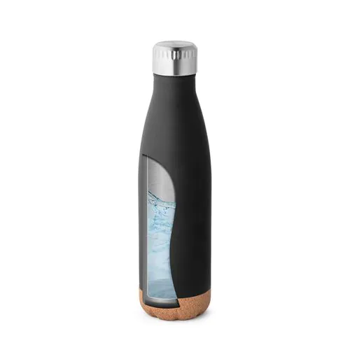 SOLBERG. Stainless steel thermos and cork base 560 mL SOLBERG. Stainless steel thermos and cork base 560 mL