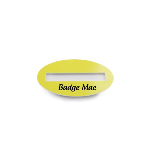 Badge Mae, Oval, 74 x 50 mm, Needle, Print in full color Badge Mae, Oval, 74 x 50 mm, Needle, Print in full color