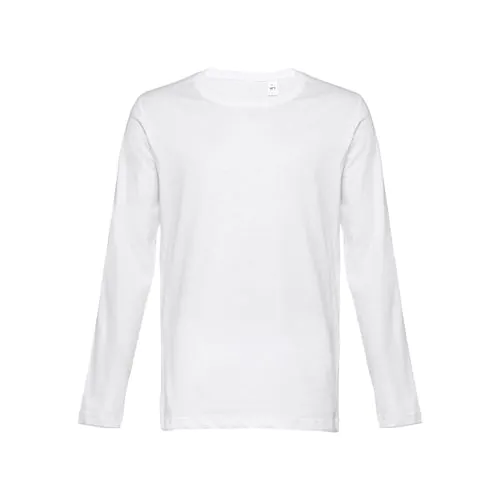 THC BUCHAREST WH. T-shirt da uomo in cotone a maniche lunghe