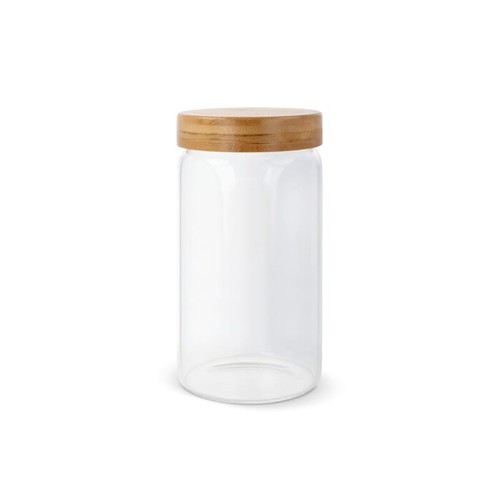 Canister glass & bamboo 1200ml Canister glass & bamboo 1200ml