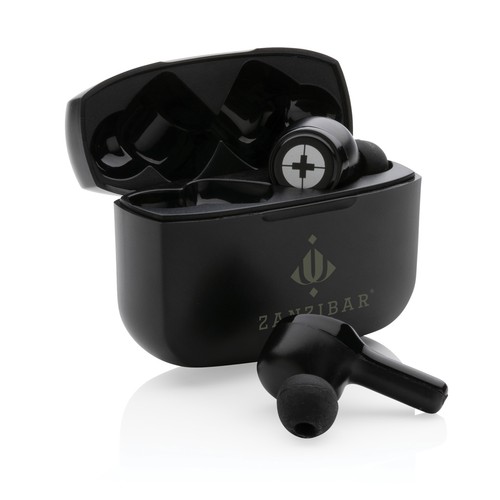 RCS recycled plastic Swiss Peak ANC TWS earbuds RCS recycled plastic Swiss Peak ANC TWS earbuds