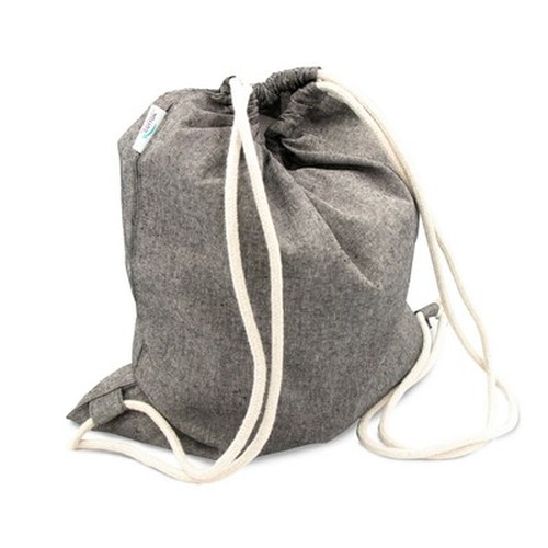 Recycled cotton and recycled polyester drawstring bag B'RIGHT | Jose