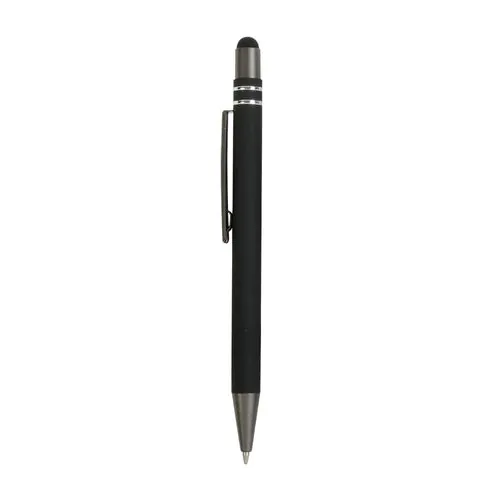 Snap pen with rubberised grip with trim rings with touch screen