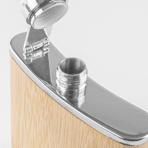 Flask 160ml steel and bamboo Cologna Flask 160ml steel and bamboo Cologna