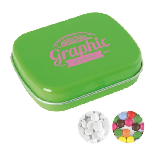 Boîte à charnière avec minties