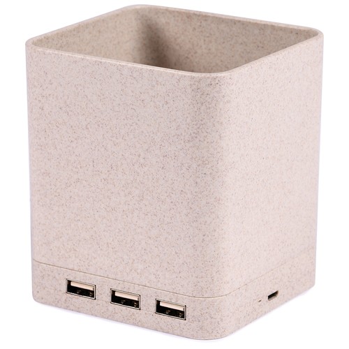 CARGADOR INALÁMBRICO DE PAJA DE TRIGO+ABS