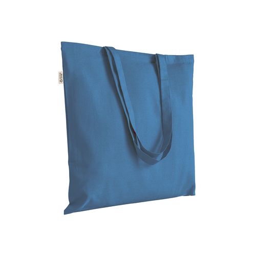 Plain-coloured shopper bag in 140 g/m2 recycled cotton. GRS certified Plain-coloured shopper bag in 140 g/m2 recycled cotton. GRS certified
