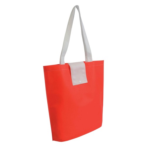 Shopper plegable en TNT 80g / m2 termosellada, asas cortas Shopper plegable en TNT 80g / m2 termosellada, asas cortas