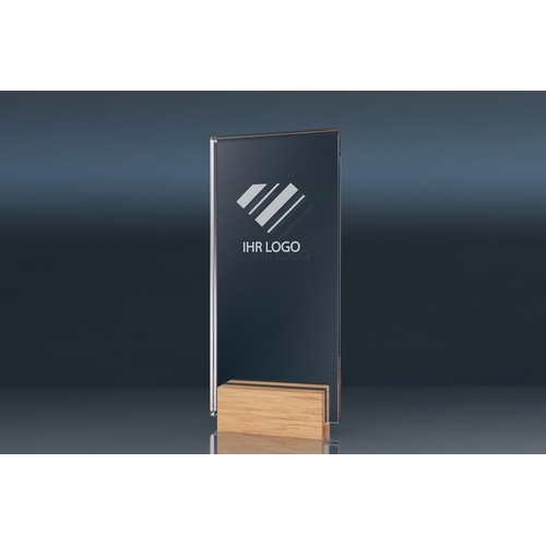 Crystal Trophy WOODEN STAND (M) Crystal Trophy WOODEN STAND (M)