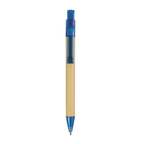 Stylo à déclic en papier recyclé avec détails plastique