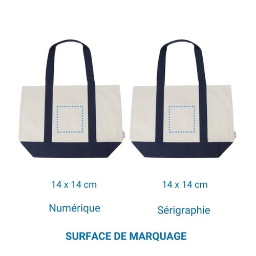 Cabas coton OXFORD recyclé - Bleu Marine