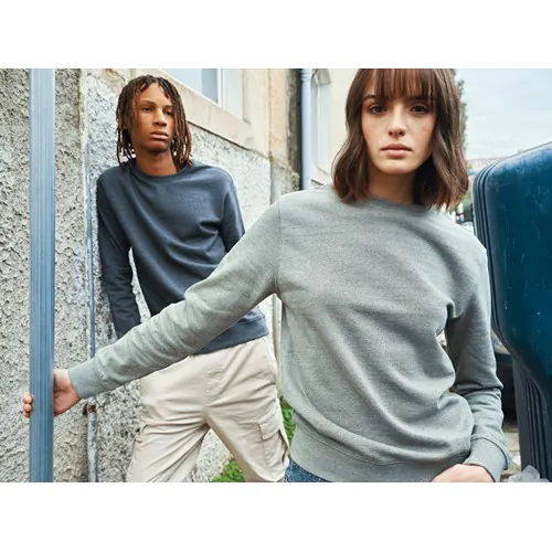 IQONIQ Denali recycled cotton crew neck undyed