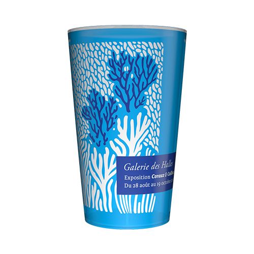 Gepersonaliseerde turquoise 25 cl herbruikbare drinkbeker - Digitale bedrukking