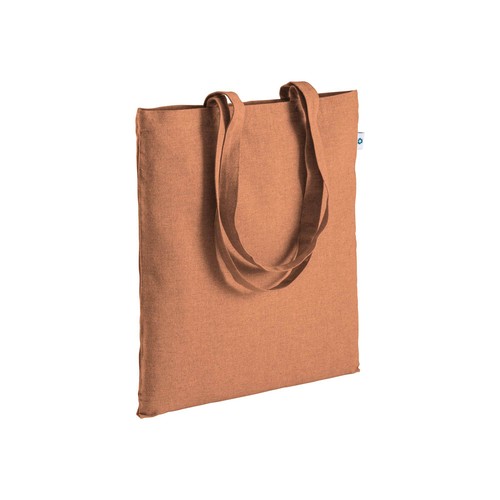 Shopper en coton recyclé 190 g/m2, anses longues, 38 X 42 cm Shopper en coton recyclé 190 g/m2, anses longues, 38 X 42 cm