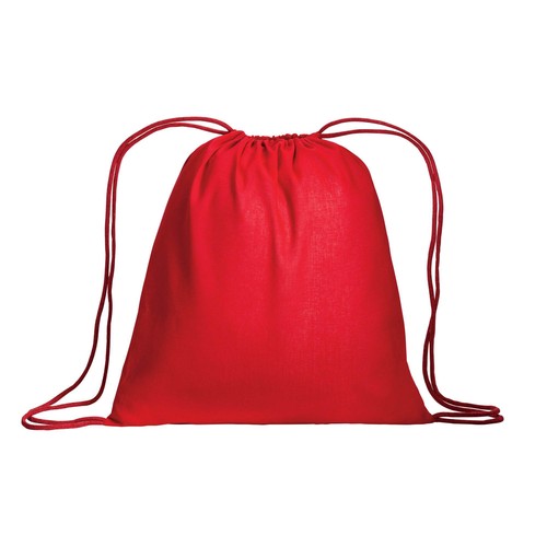 95 g/m2 cotton backpack with drawstring closure