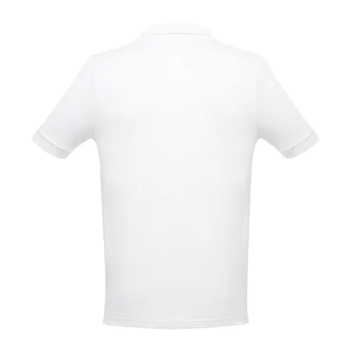 THC ADAM WH. Polo da uomo in cotone a maniche corte. colore bianco