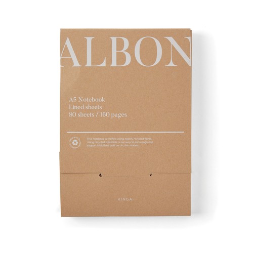 VINGA Albon GRS gerecycled vilt notitieboek VINGA Albon GRS gerecycled vilt notitieboek