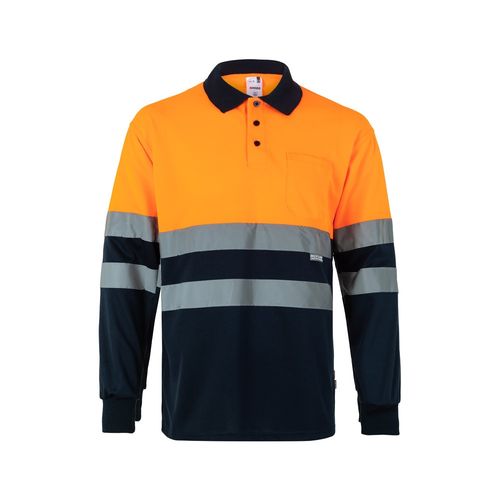 VL VULCAN. Two-tone bird-eye polo shirt (160g/m²) with long sleeves, in polyester (100%) VL VULCAN. Two-tone bird-eye polo shirt (160g/m²) with long sleeves, in polyester (100%)