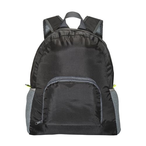 210D polyester ripstop foldable backpack, resealable in a pocket