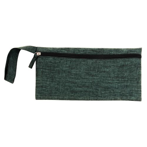 900D polyester document holder with mélange effect, convenient handle and zipper closure
