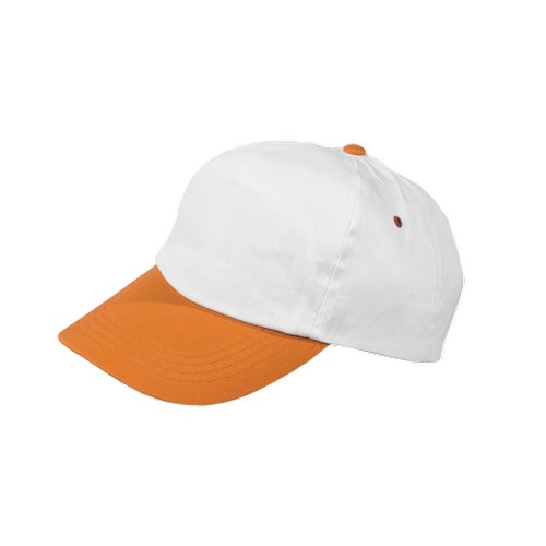 Casquette 5 Panel blanche avec visière de couleur