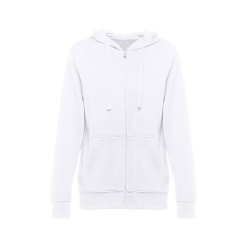 THC AMSTERDAM WOMEN WH. Felpa da donna con cappuccio e zip