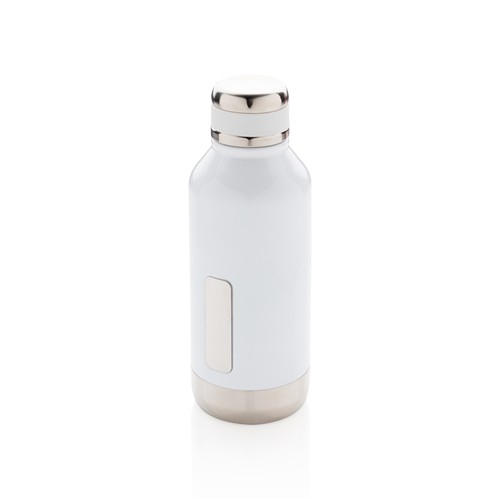 Leak proof vacuum bottle with logo plate Leak proof vacuum bottle with logo plate
