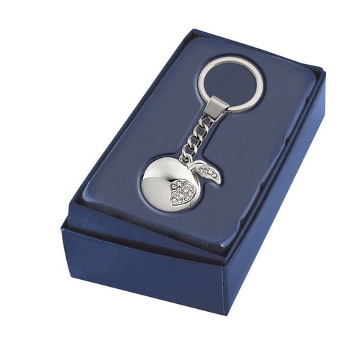 KEY CHAIN APPLE W/CRYSTALS