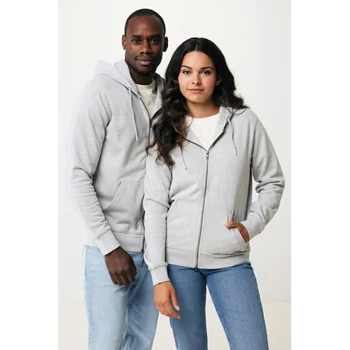 Sweat à capuche avec zip en coton recyclé IQONIQ Abisko