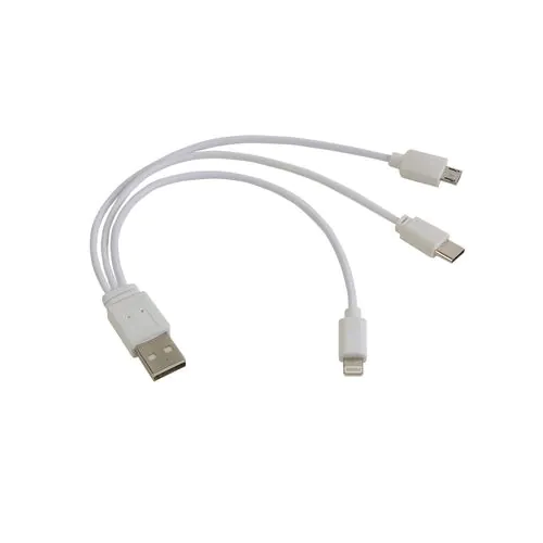 Cable adaptador micro USB / Lightning / tipo C Cable adaptador micro USB / Lightning / tipo C