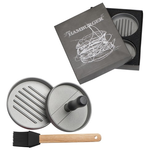 Burger press with silicone brush Texas Burger press with silicone brush Texas